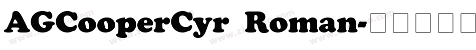 AGCooperCyr Roman字体转换